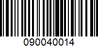 Barcode for 090040014