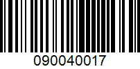 Barcode for 090040017