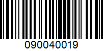 Barcode for 090040019