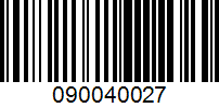 Barcode for 090040027