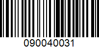 Barcode for 090040031