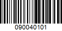 Barcode for 090040101