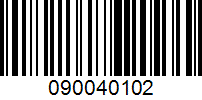 Barcode for 090040102