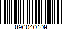 Barcode for 090040109