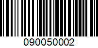 Barcode for 090050002