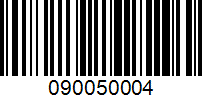 Barcode for 090050004