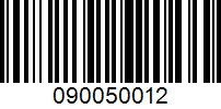 Barcode for 090050012