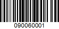 Barcode for 090060001