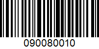 Barcode for 090080010