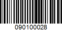 Barcode for 090100028