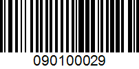 Barcode for 090100029