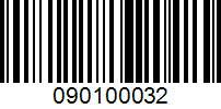 Barcode for 090100032