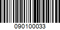 Barcode for 090100033