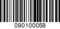 Barcode for 090100058