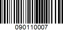 Barcode for 090110007