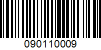 Barcode for 090110009