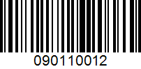 Barcode for 090110012