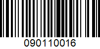 Barcode for 090110016