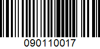 Barcode for 090110017