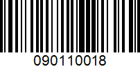 Barcode for 090110018