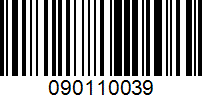 Barcode for 090110039