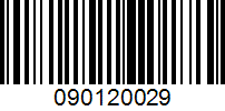 Barcode for 090120029