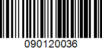 Barcode for 090120036