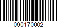 Barcode for 090170002