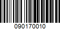 Barcode for 090170010