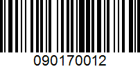 Barcode for 090170012