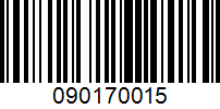 Barcode for 090170015