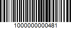 Barcode 1000000000481