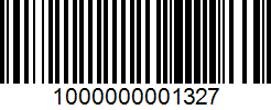 Barcode 1000000001327