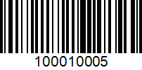 Barcode for 100010005