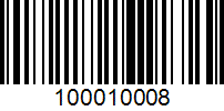 Barcode for 100010008