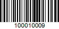 Barcode for 100010009