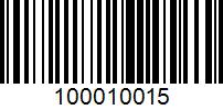 Barcode for 100010015