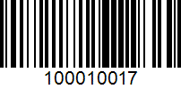 Barcode for 100010017