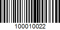 Barcode for 100010022