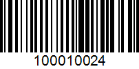 Barcode for 100010024