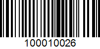 Barcode for 100010026