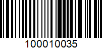 Barcode for 100010035