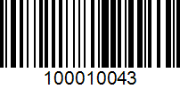 Barcode for 100010043