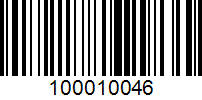 Barcode for 100010046