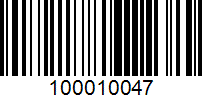 Barcode for 100010047