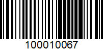 Barcode for 100010067