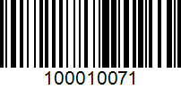 Barcode for 100010071