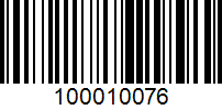 Barcode for 100010076