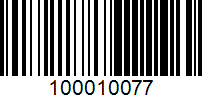 Barcode for 100010077