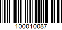 Barcode for 100010087